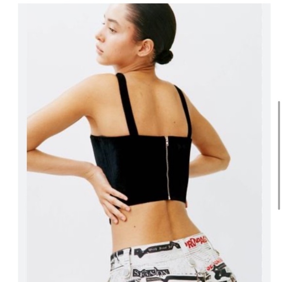 With Jean. Cindy Corset in Black Velvet - Picture 4 of 8